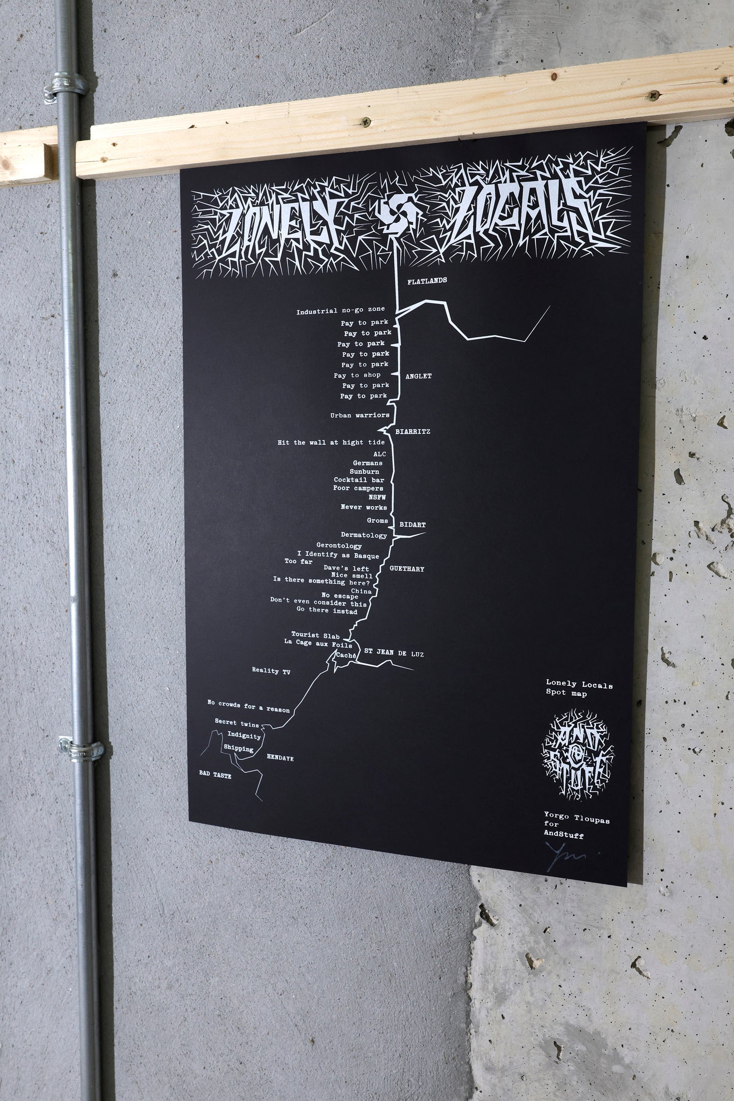 MAP, LONELY LOCALS BY YORGO TLOUPAS